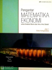 Pengantar MATEMATIKA EKONOMI
